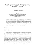 Hợp đồng nhượng quyền thương mại trong pháp luật Việt Nam