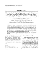 Khoa học pháp lý và giải pháp pháp lý nhằm góp phần phục vụ chiến lược tiến ra biển và đấu tranh bảo vệ chủ quyền, quyền chủ quyền của Việt Nam trên biển Đông