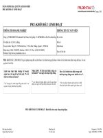 Bảng minh hoạ quyền lợi sản phẩm