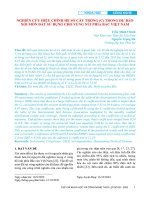 Nghiên cứu hiệu chỉnh hệ số cây trồng (C) trong dự báo xói mòn đất sử dụng cho vùng núi phía Bắc Việt Nam
