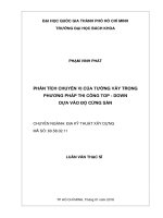 Phân tích chuyển vị của tường vây trong phương pháp thi công top down dựa vào độ cứng sàn  