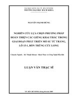 Nghiên cứu và lựa chọn phương pháp hoàn thiện các giếng khai thác trong giai đoạn phát triển mỏ sư tử trắng, lô 15 1, bồn trũng cửu long  