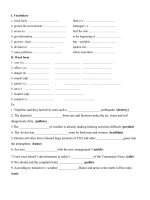 Bài tập ôn tập Tiếng Anh 9 - HKII - Năm học 2019-2020