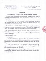 Kế hoạch tuyên truyền an toàn giao thông năm học 2020 - 2021