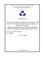 Ứng dụng quá trình anammox sử dụng công nghệ ic để xứ lý nitơ nước rỉ rác cũ quy mô pilot công suất 1 m3 
