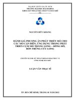 Đánh giá phương án phát triển mỏ cho các mỏ cận biên, ứng dụng trong phát triển cụm mỏ thăng long   đông  đô, bồn trũng cửu long  