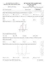 Đề thi thử toán tốt nghiệp THPT 2021 trường trần nhân tông 