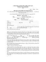 Mẫu đơn xin giảm thời gian thi hành án