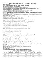 Đề cương Địa 7 HKII Năm học 2019-2020