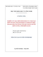 Tóm tắt luận án Tiến sĩ Sinh học: Nghiên cứu đặc điểm sinh thái của loài Voọc bạc Đông Dương (Trachypithecus germaini Milne-Edwards, 1876) tại khu vực núi đá vôi Chùa Hang, huyện