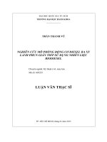 Nghiên cứu mô phỏng động cơ diesel ba xy lanh phun gián tiếp sử dụng nhiên liệu biodiesel  