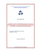 Nghiên cứu xử lý nền đường đắp cao vào cầu bằng giải pháp sàn giảm tải kết hợp cọc bê tông cốt thép cầu chàng ré, tỉnh sóc trăng  