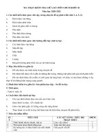 [GDCD] Ma trận đề kiểm tra giữa kỳ 1 khối 10 năm học 2020 - 2021