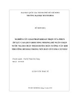 Nghiên cứu giải pháp khoan trộn vữa phun áp lực cao (jet grouting mixing) để ngăn chặn nước ngầm chảy thấm dưới chân tường vây khi thi công hố đào trong nền đất có tấng cát dày  