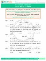 TOÁN TIẾNG VIỆT LỚP 3 Bài tập Tuần 26 – CƠ BẢN – ĐỀ 2