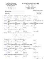 Đề thi KSCL môn Toán 12 năm 2019-2020 có đáp án - Trường THPT chuyên Lê Hồng Phong