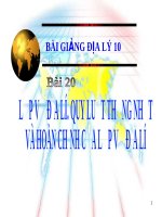 Bài giảng Địa lý 10 bài 20 Lớp vỏ địa lý Quy luật thống nhất và hoàn chỉnh của lớp vỏ địa lý | Lớp 10, Địa lý - Ôn Luyện