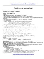 Ôn tập học kì I môn hóa