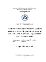 Nghiên cứu ứng dụng mô hình kết hợp anammox để xử lý nitơ trong nước rỉ rác cũ và ảnh hưởng của độ kiềm lên quá trình anammox   