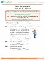 TOÁN TIẾNG VIỆT LỚP 4 Bài tập Tuần 21 – NÂNG CAO – ĐỀ 2