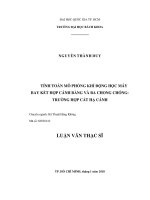 Tính toán mô phỏng khí động học máy bay kết hợp cánh bằng và ba chong chóng trường hợp cất hạ cánh 