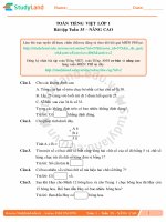 TOÁN TIẾNG VIỆT LỚP 1 Bài tập Tuần 35 – NÂNG CAO – ĐỀ 1