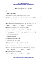 Đề Kiểm Tra Giữa HK1 Môn Hoá Lớp 8