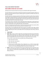 Phụ lục BẢO HIỂM CHĂM SÓC SỨC KHỎE