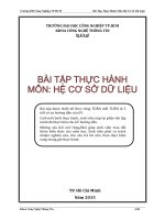 Bài tập thực hành môn Hệ cơ sở dữ liệu
