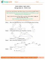 TOÁN TIẾNG VIỆT LỚP 1 Bài tập Tuần 34 – NÂNG CAO – ĐỀ 2