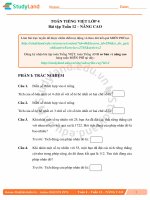 TOÁN TIẾNG VIỆT LỚP 4 Bài tập Tuần 12 – NÂNG CAO – ĐỀ 1