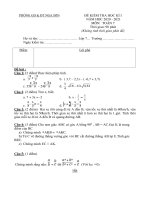 Đề thi học kì 1 môn Toán 7 năm 2020-2021 có đáp án - Phòng GD&ĐT Nga Sơn