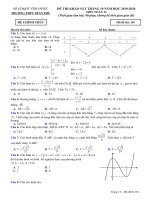 Đề thi KSCL tháng 10 môn Toán 12 năm 2019-2020 - Trường THPT Trần Phú