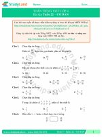 TOÁN TIẾNG VIỆT LỚP 4 Bài tập Tuần 22 – CƠ BẢN Đề 1