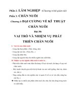 Bài 30:VAI TRÒ VÀ NHIỆM VỤ PHÁT TRIỂN CHĂN NUÔI