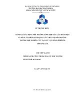 Đánh giá tác động môi trường tổng hợp của các thủy điện và đề xuất chính sách quản lý và bảo vệ môi trường   trường hợp nghiên cứu tại lưu vực sông sêrêpôk, tỉnh đắk lắk  