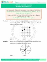 TOÁN TIẾNG ANH LỚP 3 Bài tập Tuần 22 – CƠ BẢN – ĐỀ 2