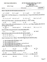 Đề thi thử THPT Quốc gia môn Toán năm 2020-2021 có đáp án - Trường THPT Phan Đình Phùng (Lần 1)