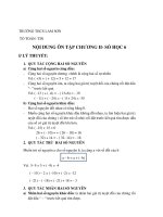 Nội dung ôn tập số học 6 chương 2- Học tại nhà