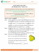 TOÁN TIẾNG VIỆT LỚP 5 ĐỀ THI HỌC KÌ II – NÂNG CAO – ĐỀ 1