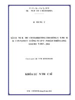Xây dựng kế hoạch marketing cho dòng sản phẩm mực in nano tại công ty cp tập đoàn thiên long giai đoạn 2013 2014  