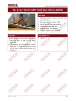 Bài giảng Kiểm toán - Bài 2: Quy trình kiểm toán báo cáo tài chính