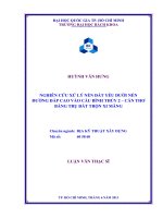 Nghiên cứu xử lý nền đất yếu dưới nền đường đắp cao vào cầu bình thủy 2   cần thơ bằng trụ đất trộn xi măng  