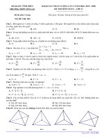 Đề thi KSCL môn Toán 11 năm 2019-2020 có đáp án - Trường THPT Yên Lạc (Lần 2)