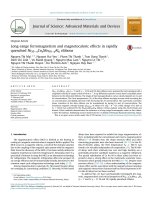Long-range ferromagnetism and magnetocaloric effects in rapidly quenched Ni50-xCoxMn50-yAly ribbons