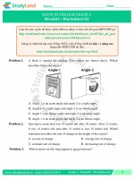 TOÁN TIẾNG ANH LỚP 6 Bài tập Tuần 21 – CƠ BẢN – ĐỀ 2