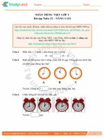 TOÁN TIẾNG VIỆT LỚP 1 Bài tập Tuần 32 – NÂNG CAO – ĐỀ 2