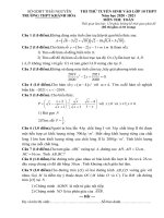 Đề thi thử vào lớp 10 THPT môn Toán năm học 2020-2021 – Trường THPT Khánh Hòa