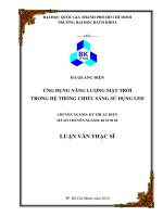 Ứng dụng năng lượng mặt trời trong hệ thống chiếu sáng sử dụng led  