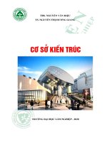 Bài giảng Cơ sở kiến trúc